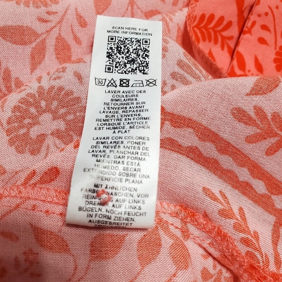 Asos Pink Red Floral Bandana Shirt Dress Buttoned Oversized Short Sleeve Sz 8 - Picture 12 of 13